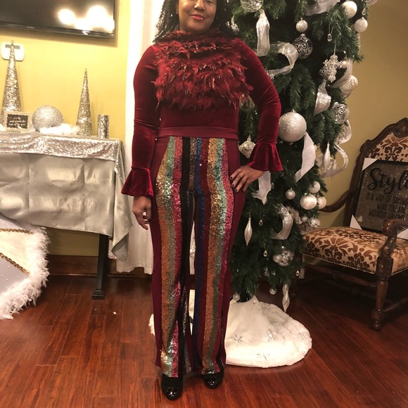 π Sequin High waist pants - Picture 5 of 7